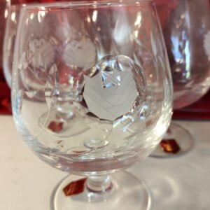 New Devon Lead Crystal Brandy Goblets 6 Devon Lead Crystal Brandy Goblets