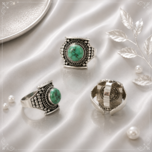 Sterling Silver Ring with natural stone