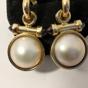 9ct Gold Mabe Pearl Earrings