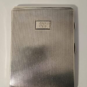 Vintage Art Deco Chromium Plated Silver Metal Cigarette Case 8