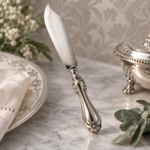 Rare WMF German Art Nouveau Jugendstil Silver I/O Fish Knife