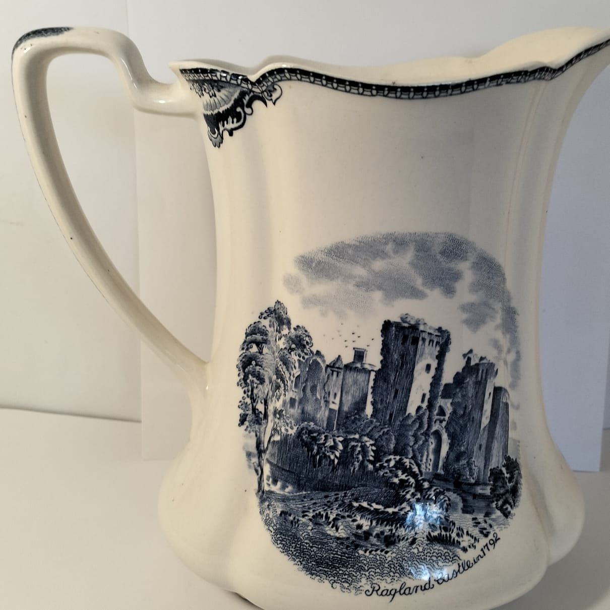 Vintage Johnson Brothers Blue Pitcher 1 Vintage Johnson Brothers Blue Pitcher