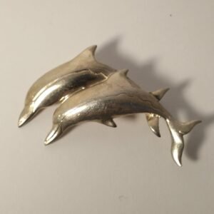 Sterling Silver Dolphin Brooch