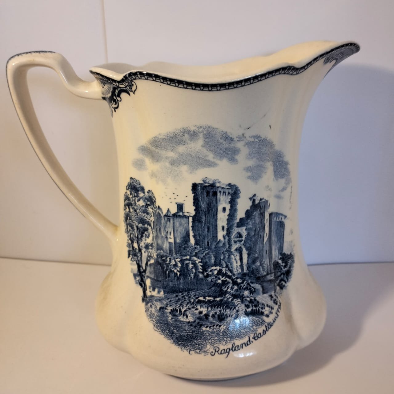 Vintage Johnson Brothers small Blue Pitcher 1 Vintage Johnson Brothers small Blue Pitcher