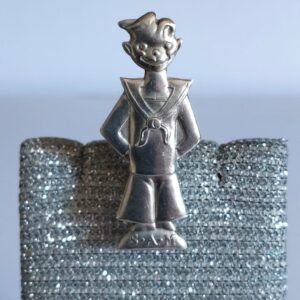 Vintage silver sailor sam brooch