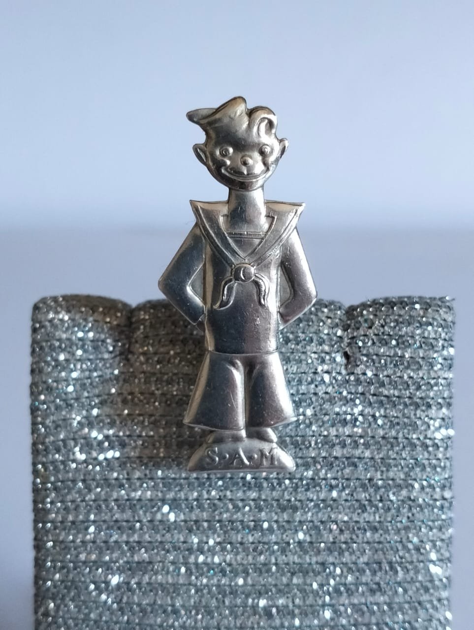 Unusual Vintage silver Sailor Sam brooch 1 Vintage silver sailor sam brooch