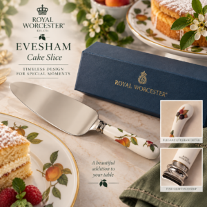 Royal Worcester Evesham cake slice