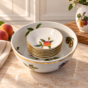 Royal Worcester Evesham Fruit bowl set
