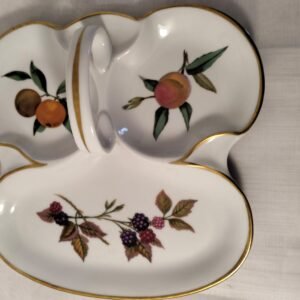 Royal Worcester Evesham 3 part dish