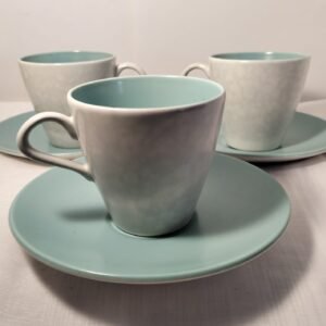 Rare Pooles Pottery Cups and saucers