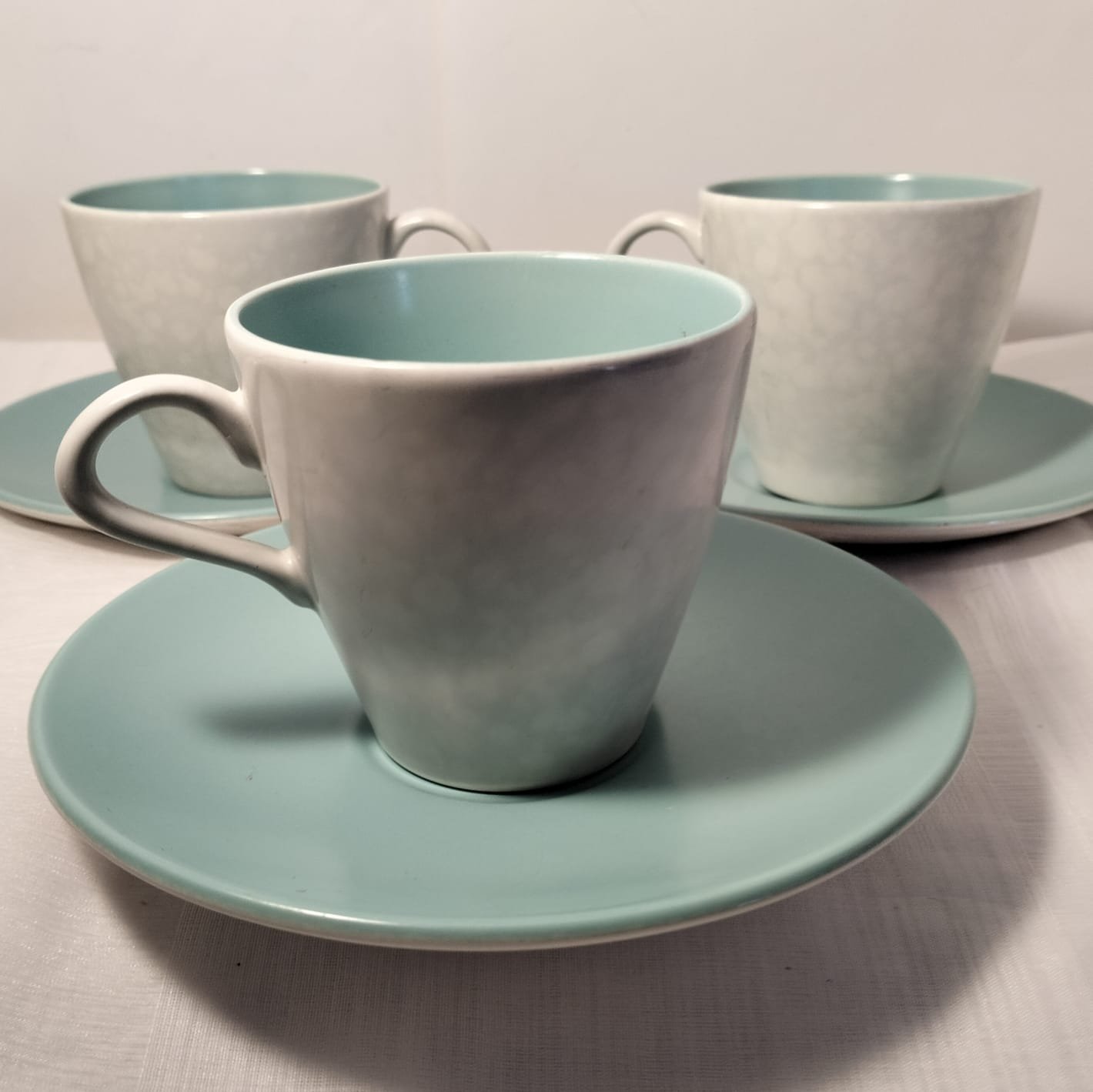 Rare Pooles Pottery Cups and saucers 1 Rare Pooles Pottery Cups and saucers