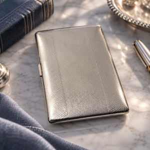 Vintage chrome plated cigarette case