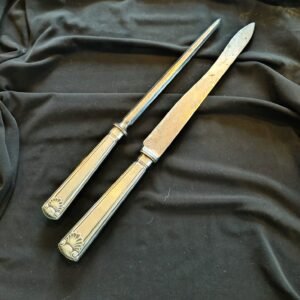 Silver handled Carving Knife and Sharpening Steel