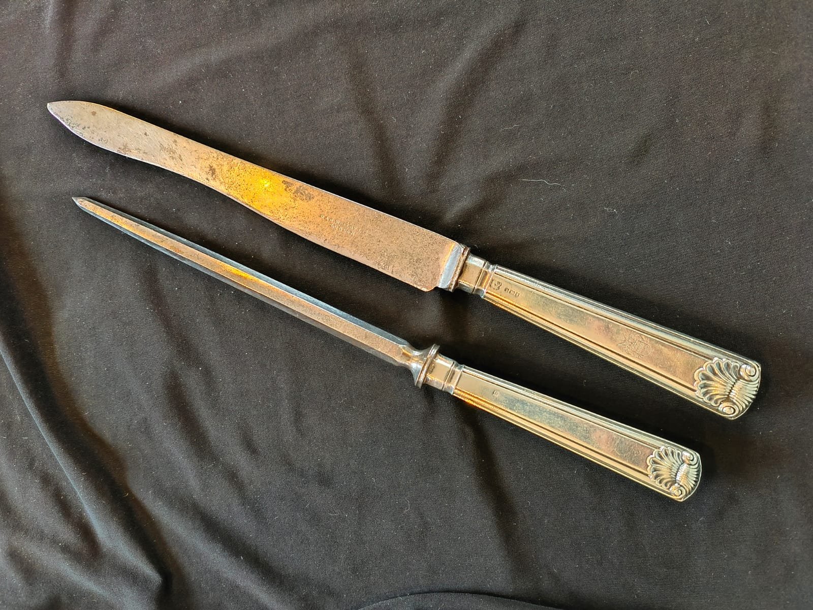 Rare Silver handled Carving Knife and Sharpening Steel 3 Rare Silver handled Carving Knife and Sharpening Steel - Image 3