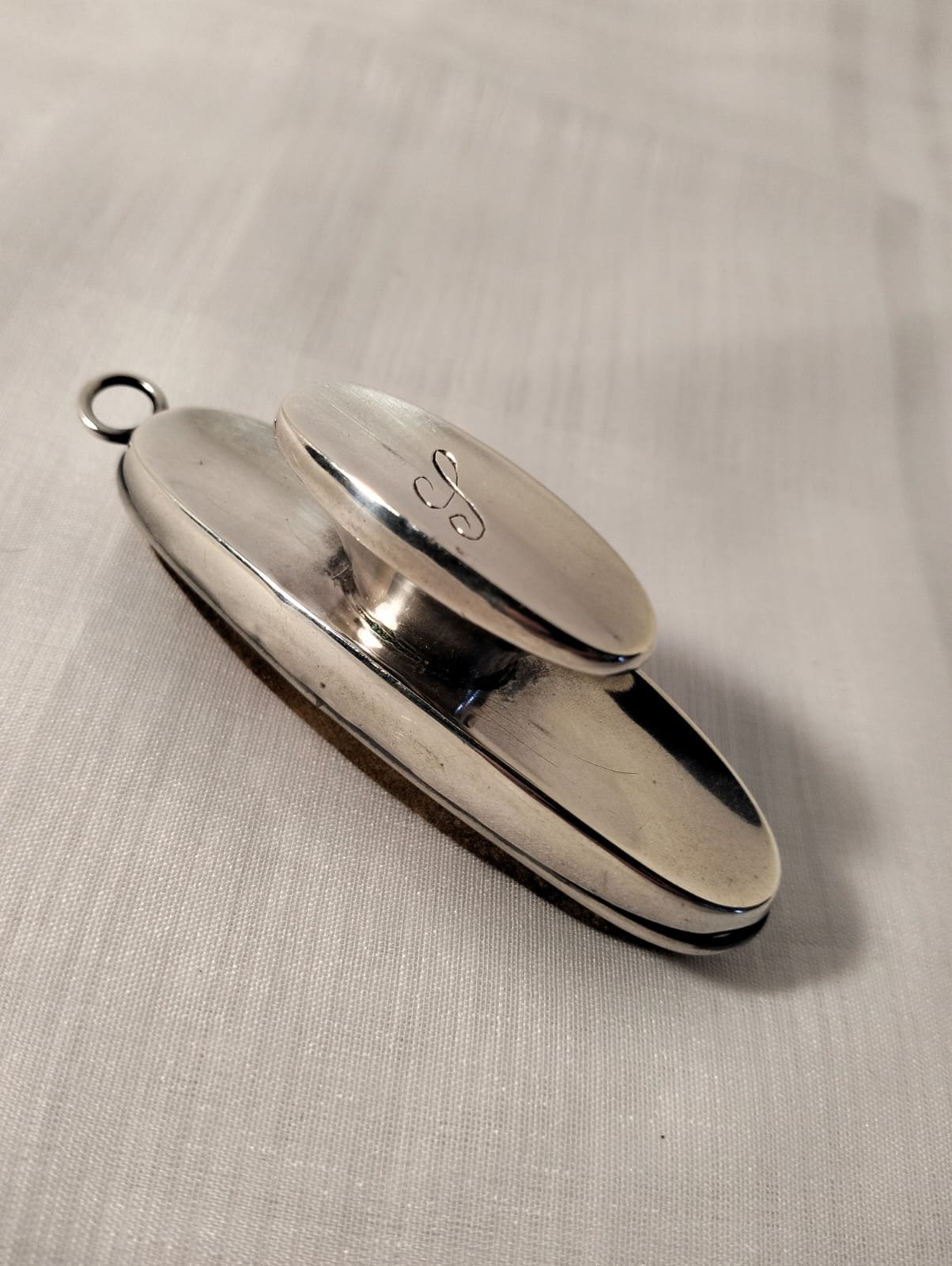 Beautiful Antique sterling silver nail buffer 2 Antique silver nail buffer
