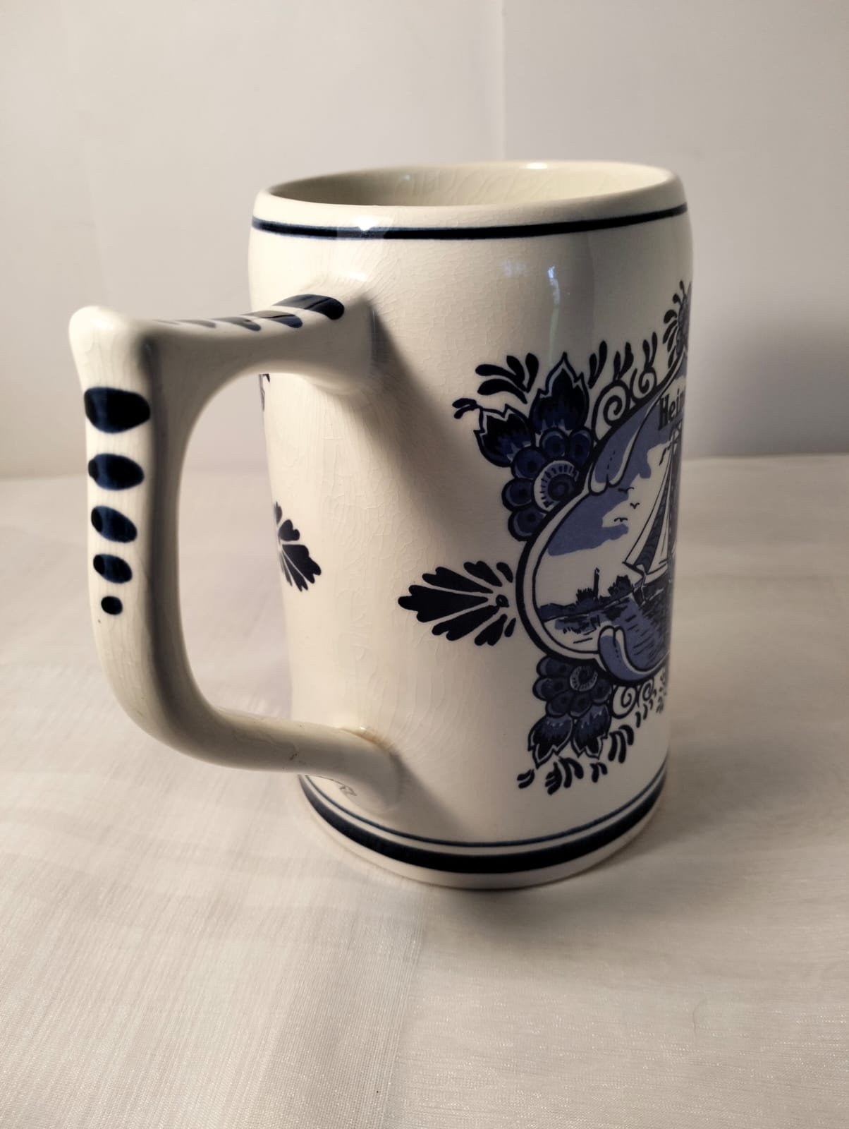 Beautiful Delft Blue Hand Painted Ceramic Beer Mug 5 Beautiful Delft Blue Hand Painted Ceramic Beer Mug - Image 5