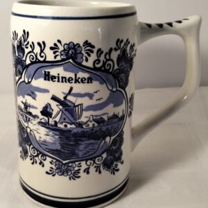Vintage Delft Blue Hand Painted Ceramic Beer Mug