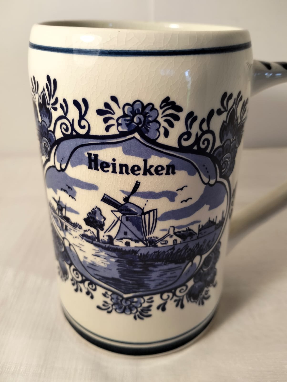 Beautiful Delft Blue Hand Painted Ceramic Beer Mug 4 Beautiful Delft Blue Hand Painted Ceramic Beer Mug - Image 4