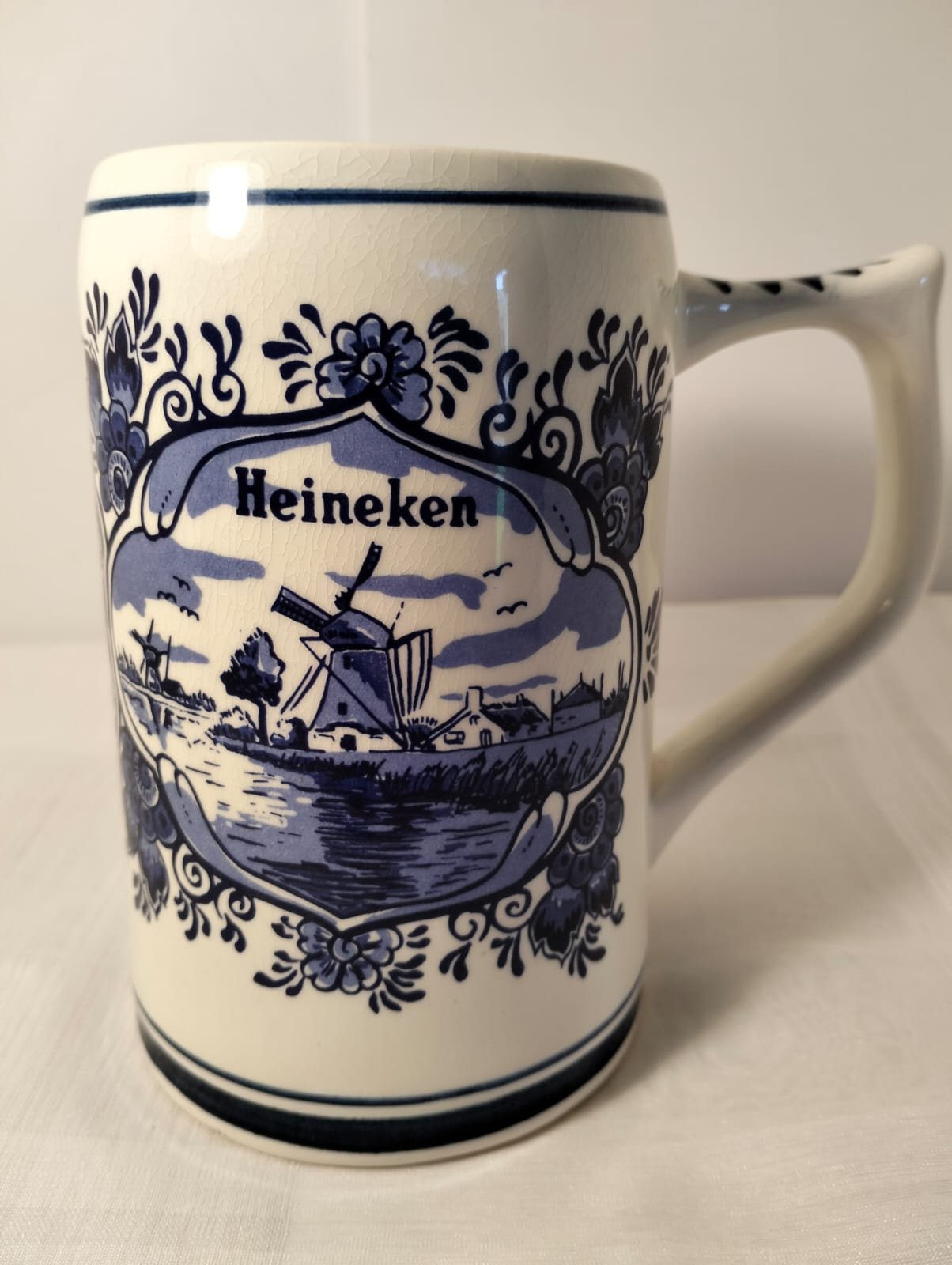Beautiful Delft Blue Hand Painted Ceramic Beer Mug 6 Beautiful Delft Blue Hand Painted Ceramic Beer Mug - Image 6