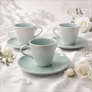 Rare Pooles Pottery Cups and saucers