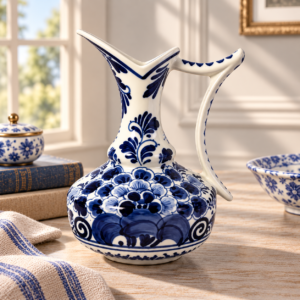 Vintage Delft Blue Hand-Painted Pitcher/Ewer