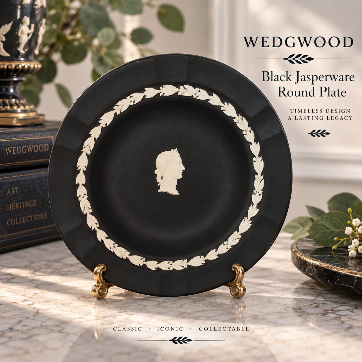 Affordable Wedgwood Black Basalt Cigar Ashtray 1 Wedgwood Black Basalt Cigar Ashtray