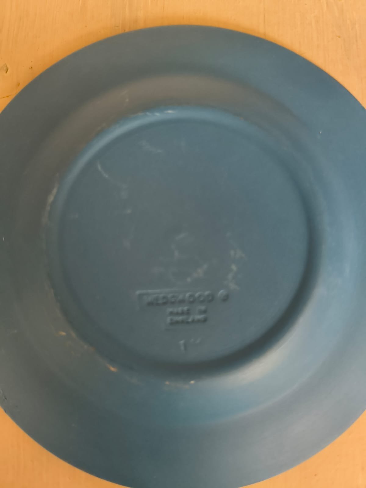 Attractive Vintage Wedgwood Jasper Blue Silver Jubilee plate 2 Attractive Vintage Wedgwood Jasper Blue Silver Jubilee plate - Image 2