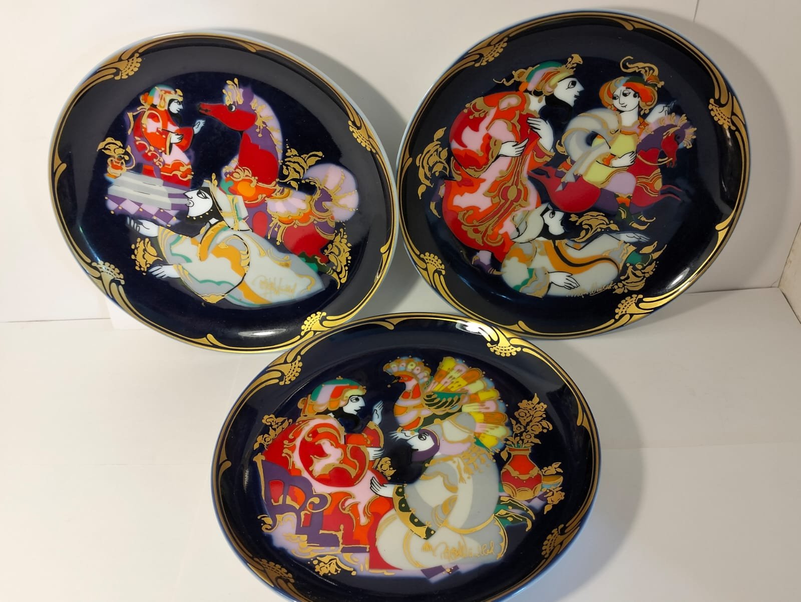 Rosenthal Magic Horse Series Plates 6 Rosenthal 'Magic Horse' Plates