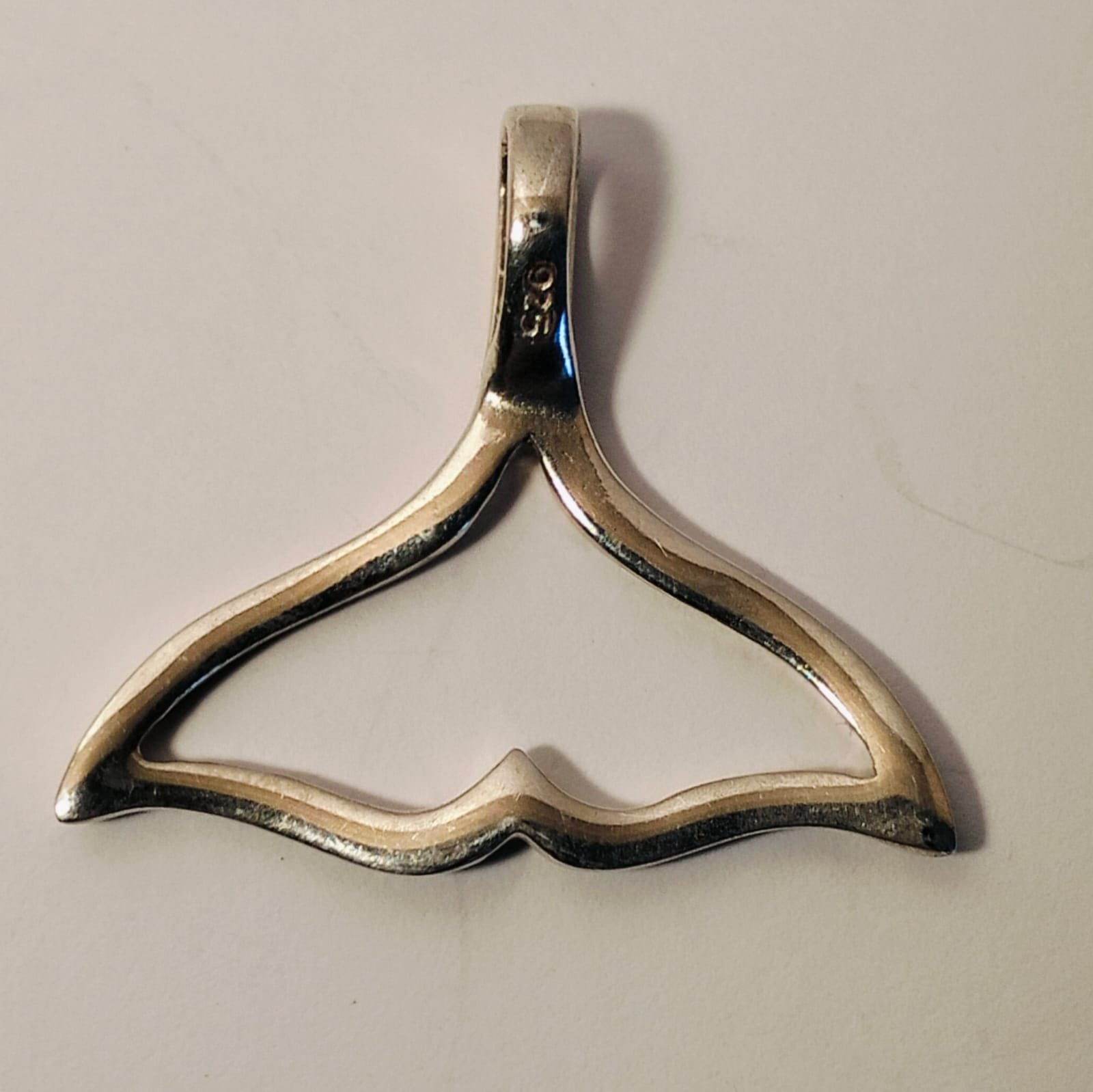 Sterling Silver Whale Tail Pendant 4 Sterling Silver Whale Tail Pendant - Image 4