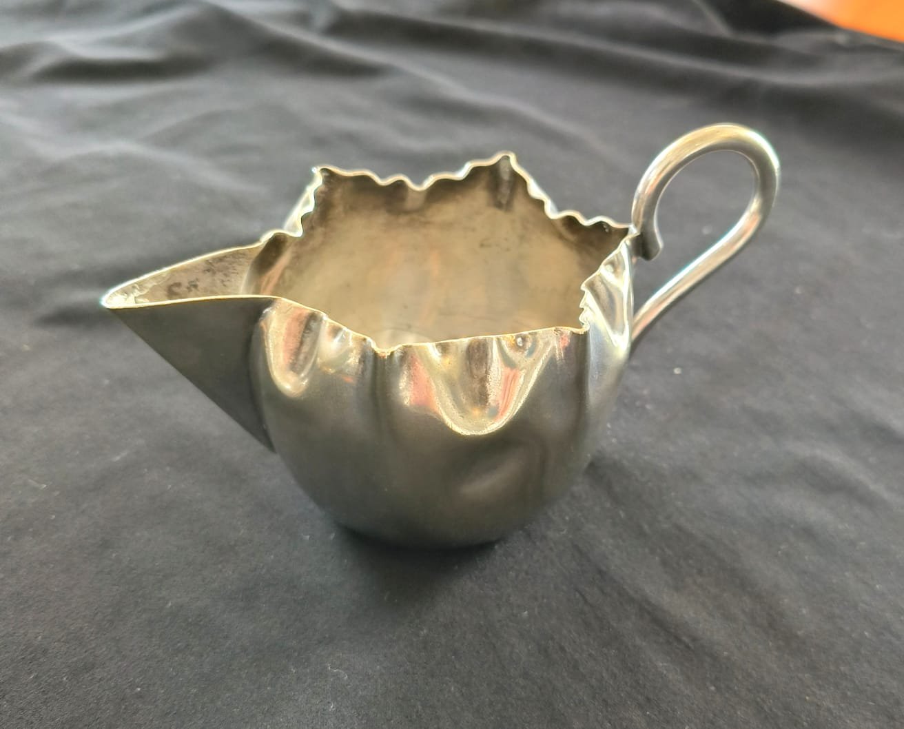 Charming Edwardian Silver Plated Creamer Jug 1 Edwardian Silver Plated Creamer Jug