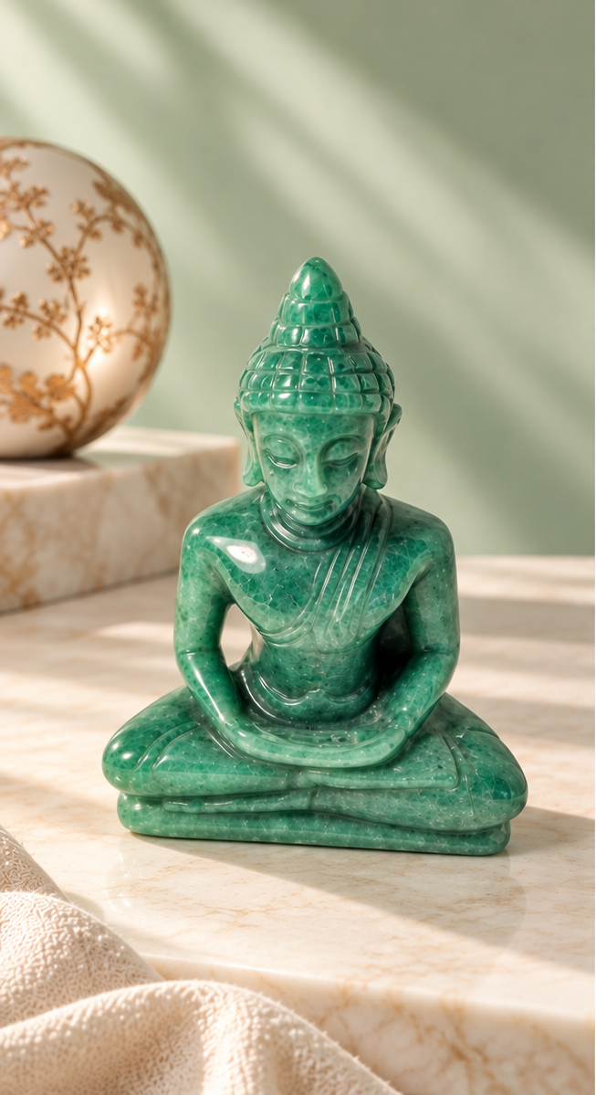 Attractive Nephrite Jade Buddha Figurine 1 Attractive Nephrite Jade Buddha Figurine