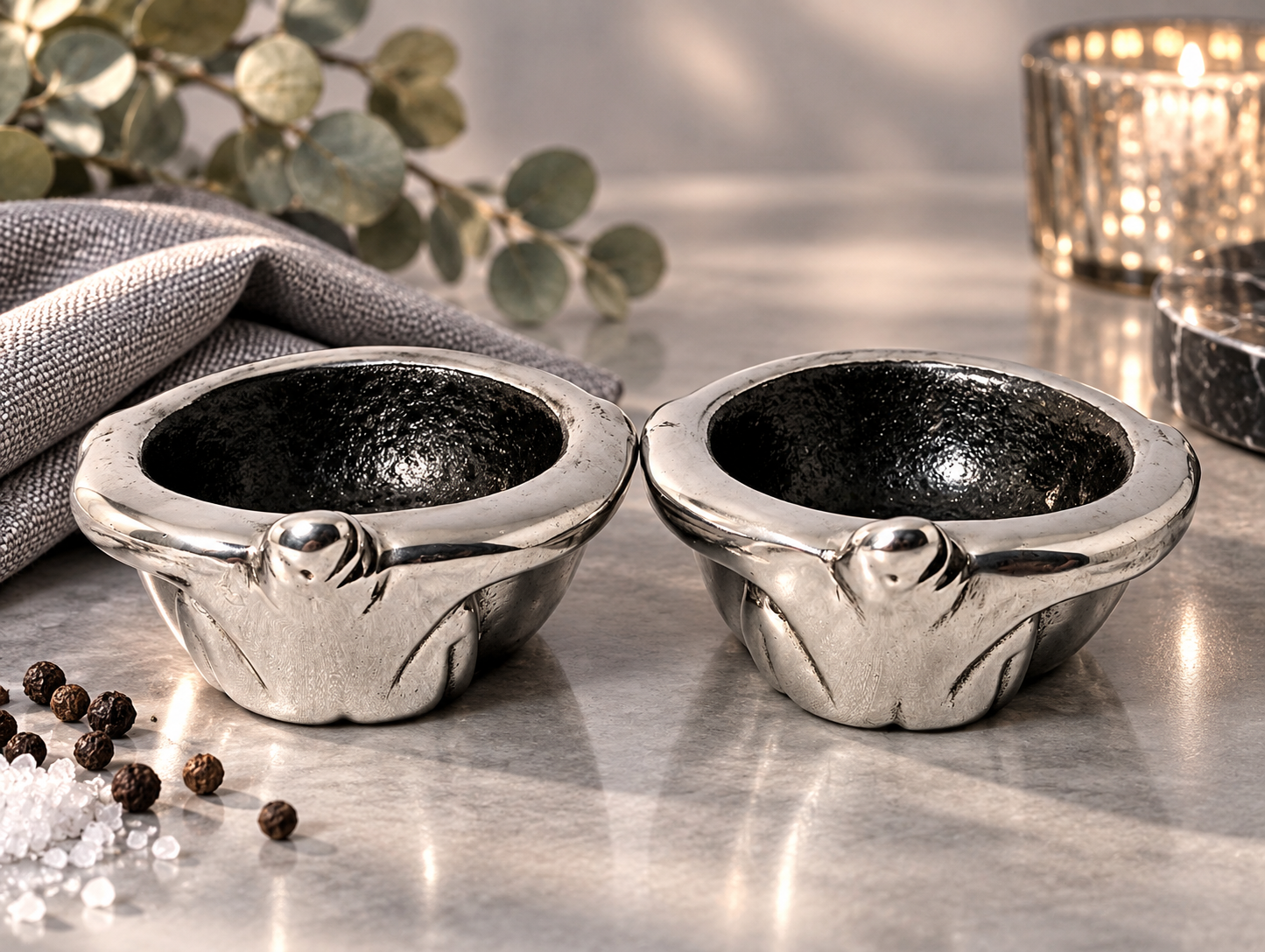 Affordable Carrol Boyes Salt and Pepper bowls 1 Carrol Boyes Salt and Pepper bowls