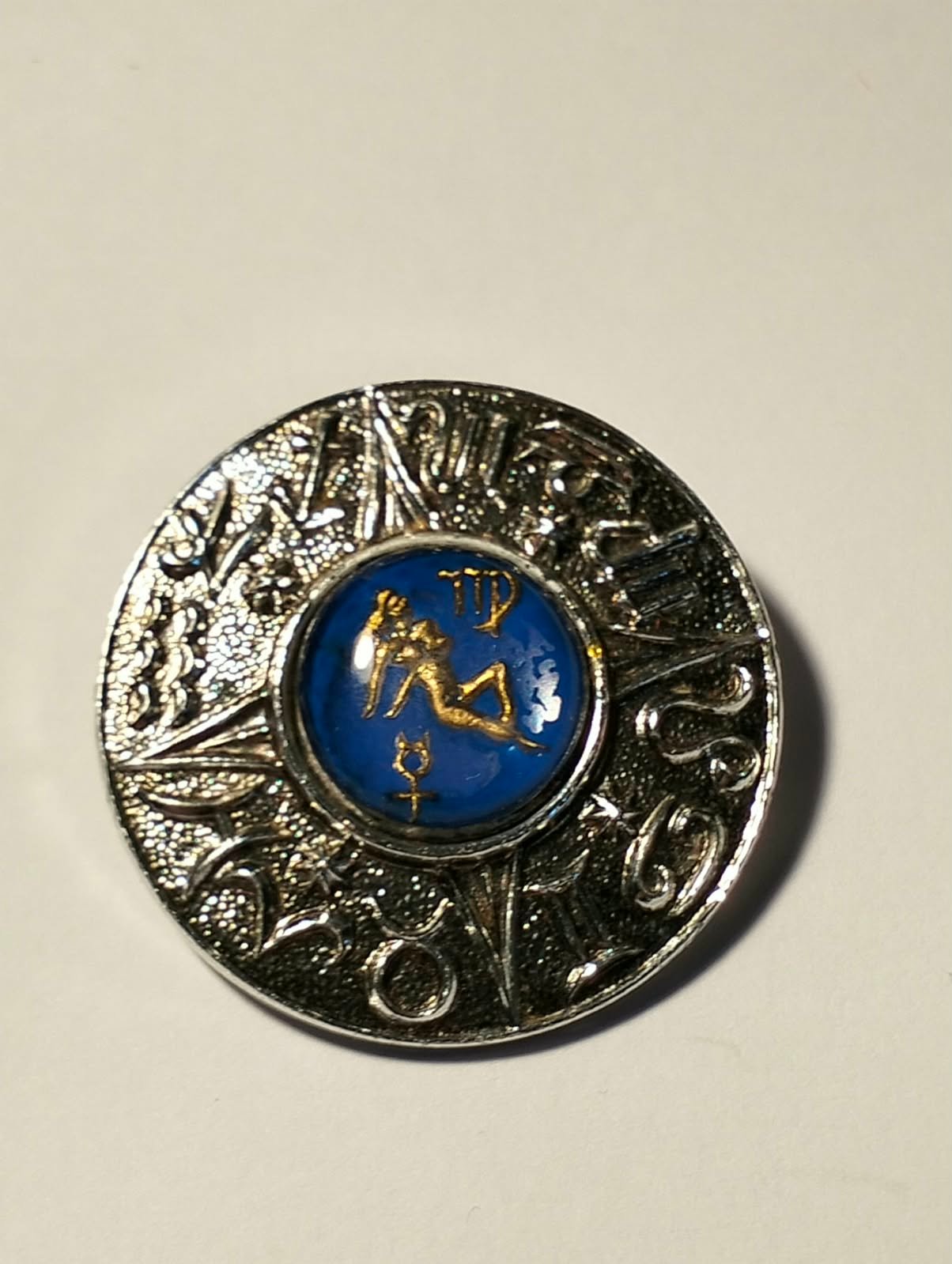 Attractive Vintage Virgo Zodiac Astrology Brooch 5 Attractive Vintage Virgo Zodiac Astrology Brooch - Image 5