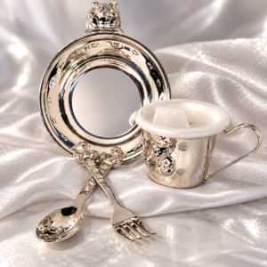 Silver Plated Baby Feeding Set